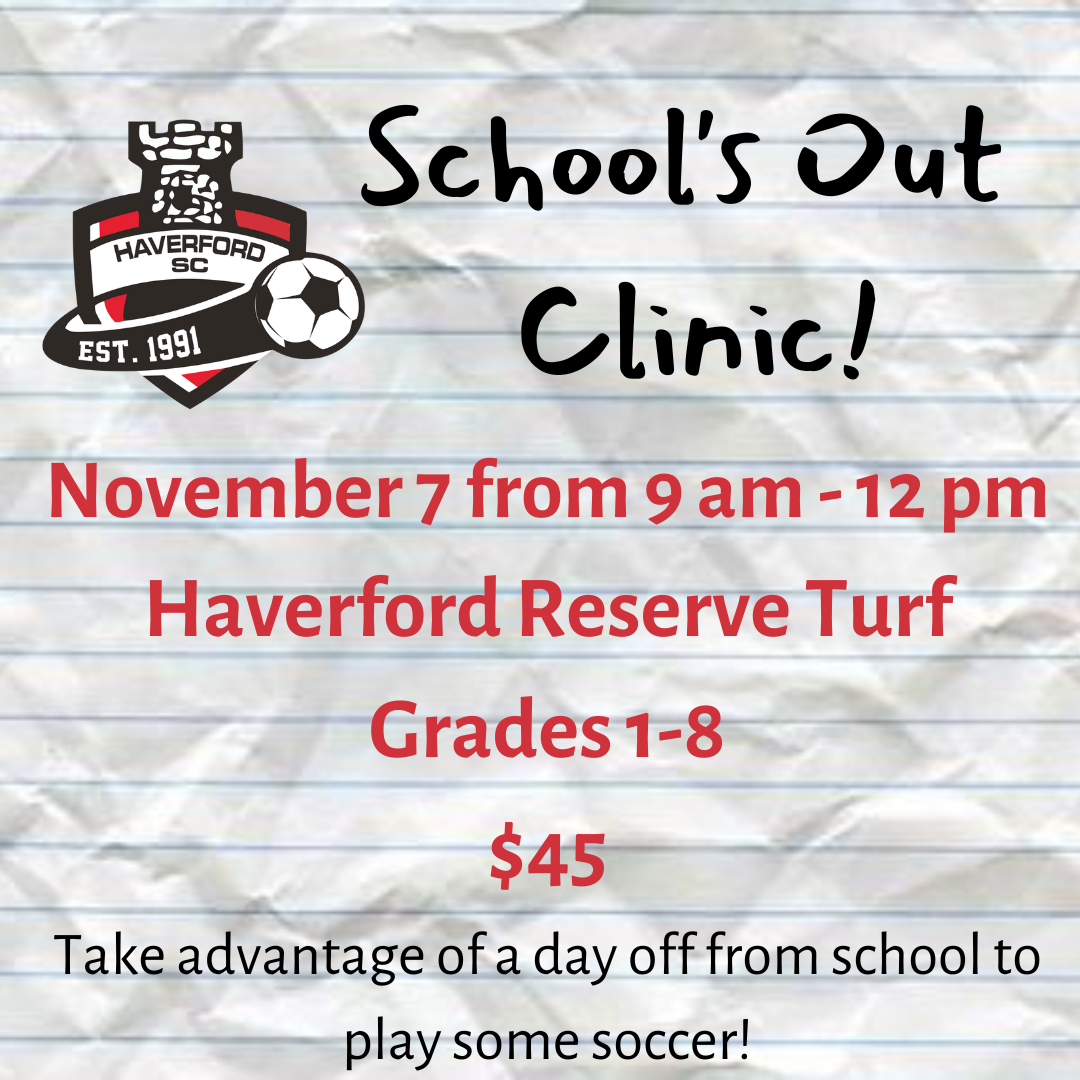 School's Out November 7 Clinic - click to register