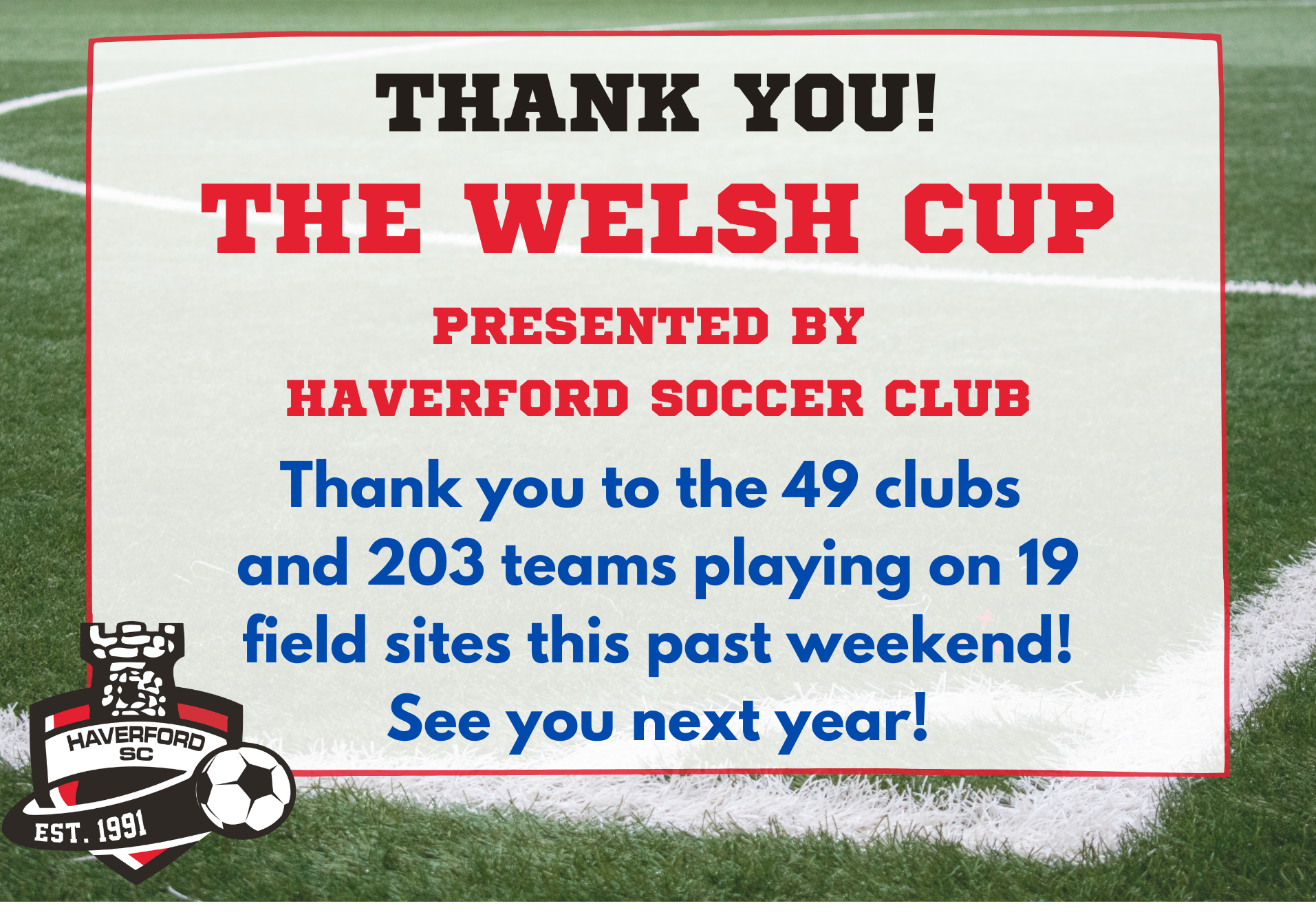 Our 13th Annual Welsh Cup Tournament 